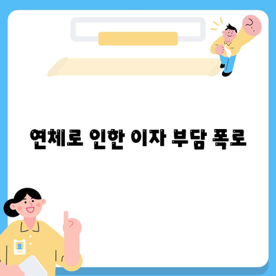 연체로 인한 이자 부담 폭로