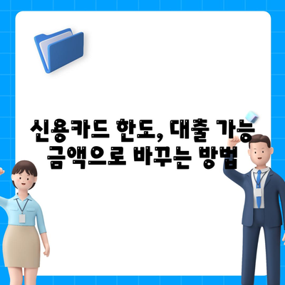 신용카드 한도 정확히 인정받는 대출 옵션