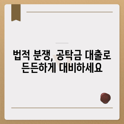 강제집행정지·가압류·가처분 상황에 대비한 공탁금대출