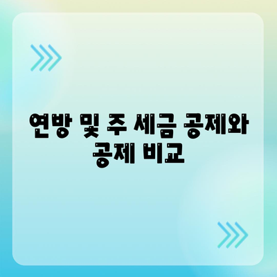 연방 및 주 세금 공제와 공제 비교