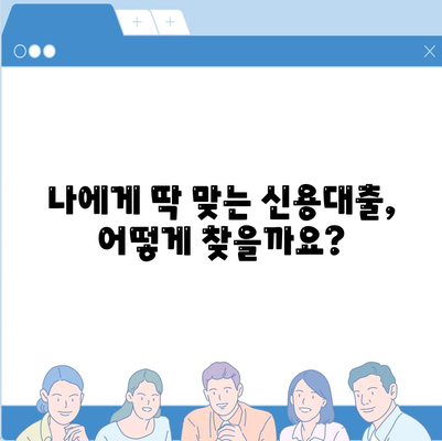 개인 신용대출 금리와 한도 비교,맞춤 대출로 최적화