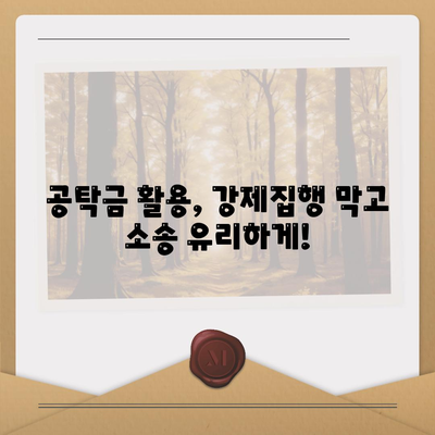 공탁금대출로 강제집행정지, 해방공탁, 가압류 해결