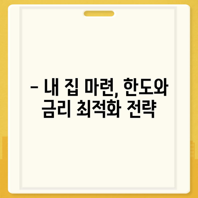 부동산 담보대출 한도와 금리 최적화