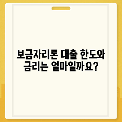 보금자리론 대출 조건, 한도, 소득 제한 안내