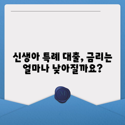 신생아 특례대출 조건, 금리 완화