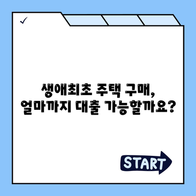 생애최초주택자금대출,한도, 금리 및 요건