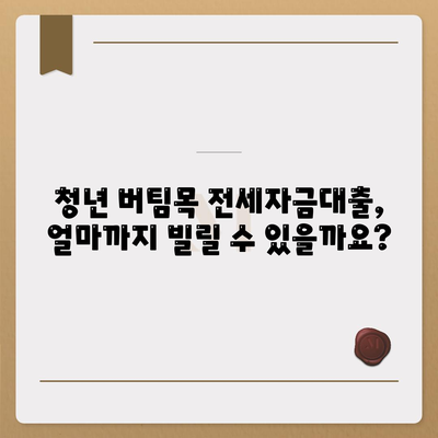 블랙 프라이데이 청년 버팀목 전세자금대출,조건과 금리 알아보기