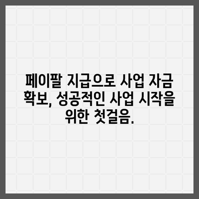 페이팔 지급으로 사업 자금을 손쉽게 확보하세요