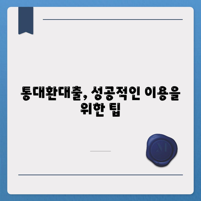 채무통합을 위한 통대환대출 신청 조건 알아보기