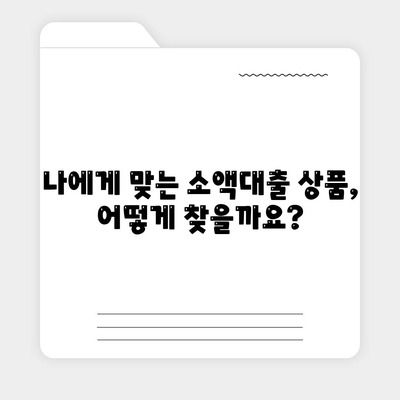 소액대출 이해하기