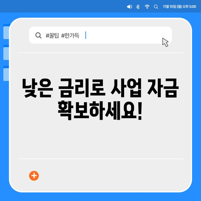 저금리 사업자대출