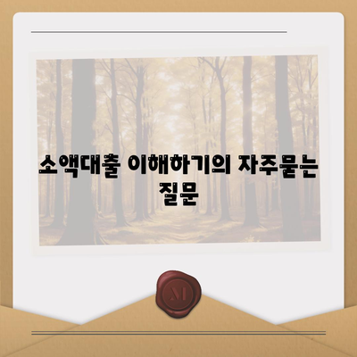 소액대출 이해하기