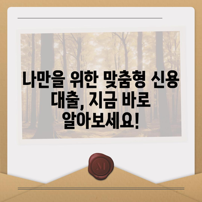 개인 신용 대출 금리와 한도 비교,맞춤형 대출로 최적화