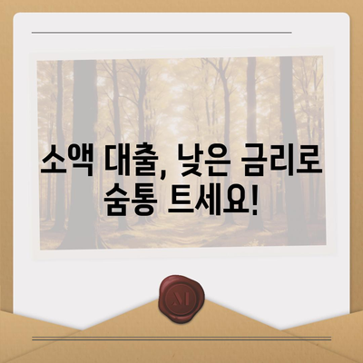 무직자를 위한 소액 생계비 대출 서민금융진흥원