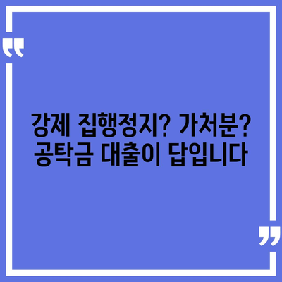 강제 집행정지 및 가처분을 위한 공탁금 대출 안내