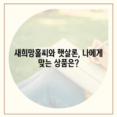 중복 사용 가능? 서민금융 새희망홀씨와 햇살론 대출