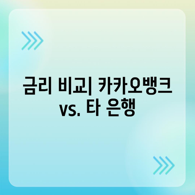 카카오뱅크 주택 담보 대출 금리 및 한도 비교