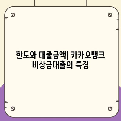 카카오뱅크 비상금대출,조건, 한도, 이자, 상환 안내