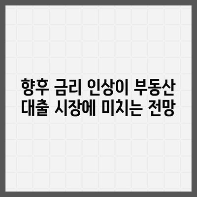 부동산 대출의 시장 영향 및 전망