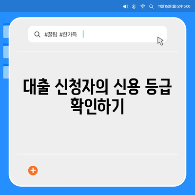 정부 지원 서민 대출 신청 자격 요건