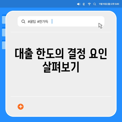 신용 대출의 이자율과 한도 비교