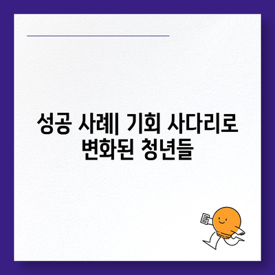 경기 청년 지원을 위한 기회 사다리 금융 상품