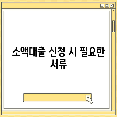 소액대출을 이해하고 신청하기