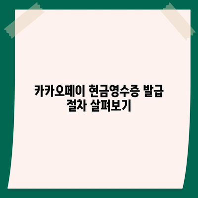 카카오페이 현금영수증 발급과 수정 방법 알아두기