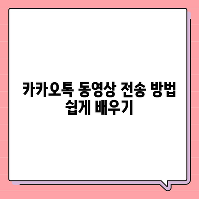 카카오톡 동영상