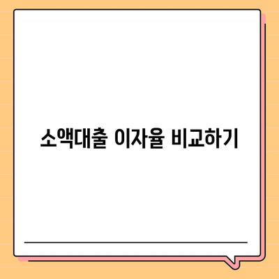 소액대출을 이해하고 신청하기