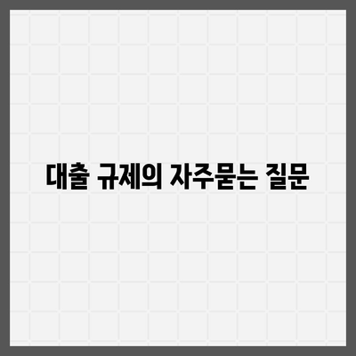 대출 규제