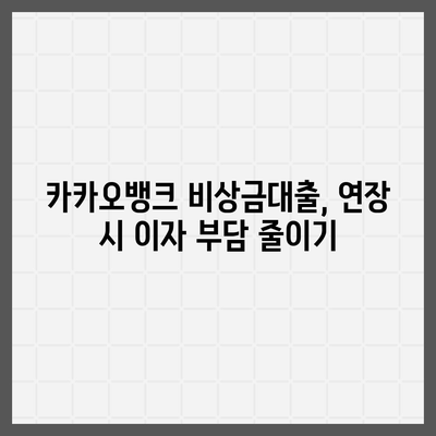 카카오뱅크 pc버전 비상금대출 연장