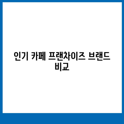 2. 카페 프랜차이즈