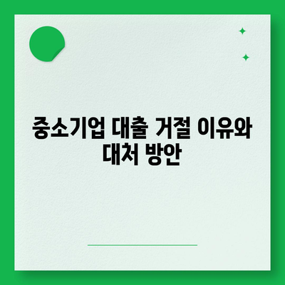 중소기업 대출 거절 시 기업형 금융회사 활용