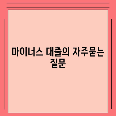 마이너스 대출